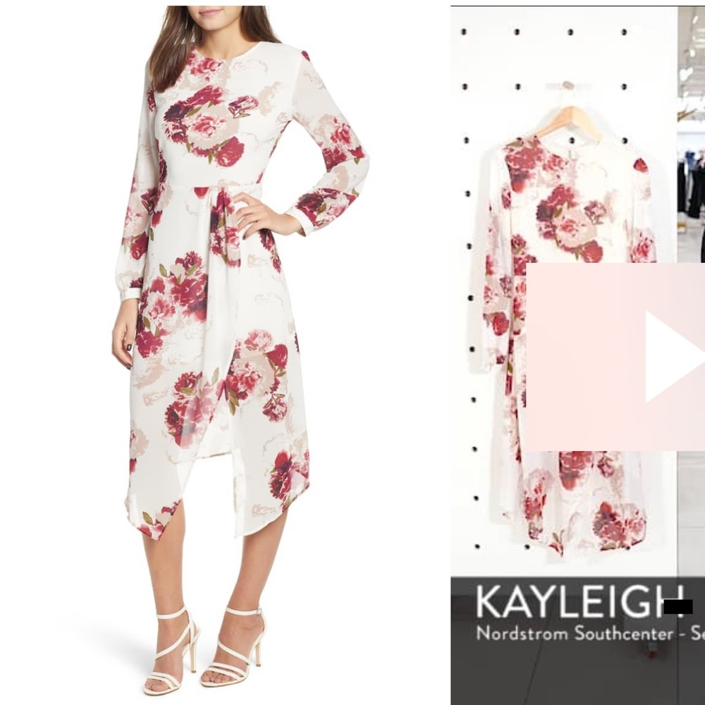 Floral Drape Dress WORN ONCE